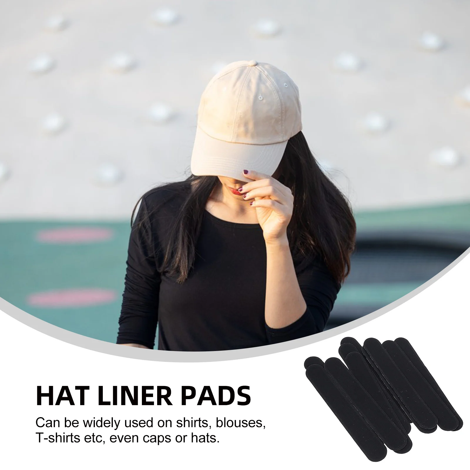 

30pcs Absorbent Sweatband Disposable Hat Liner Pads Sweat Stains Cushion Keep Dry Comfortable Fitness Accessories