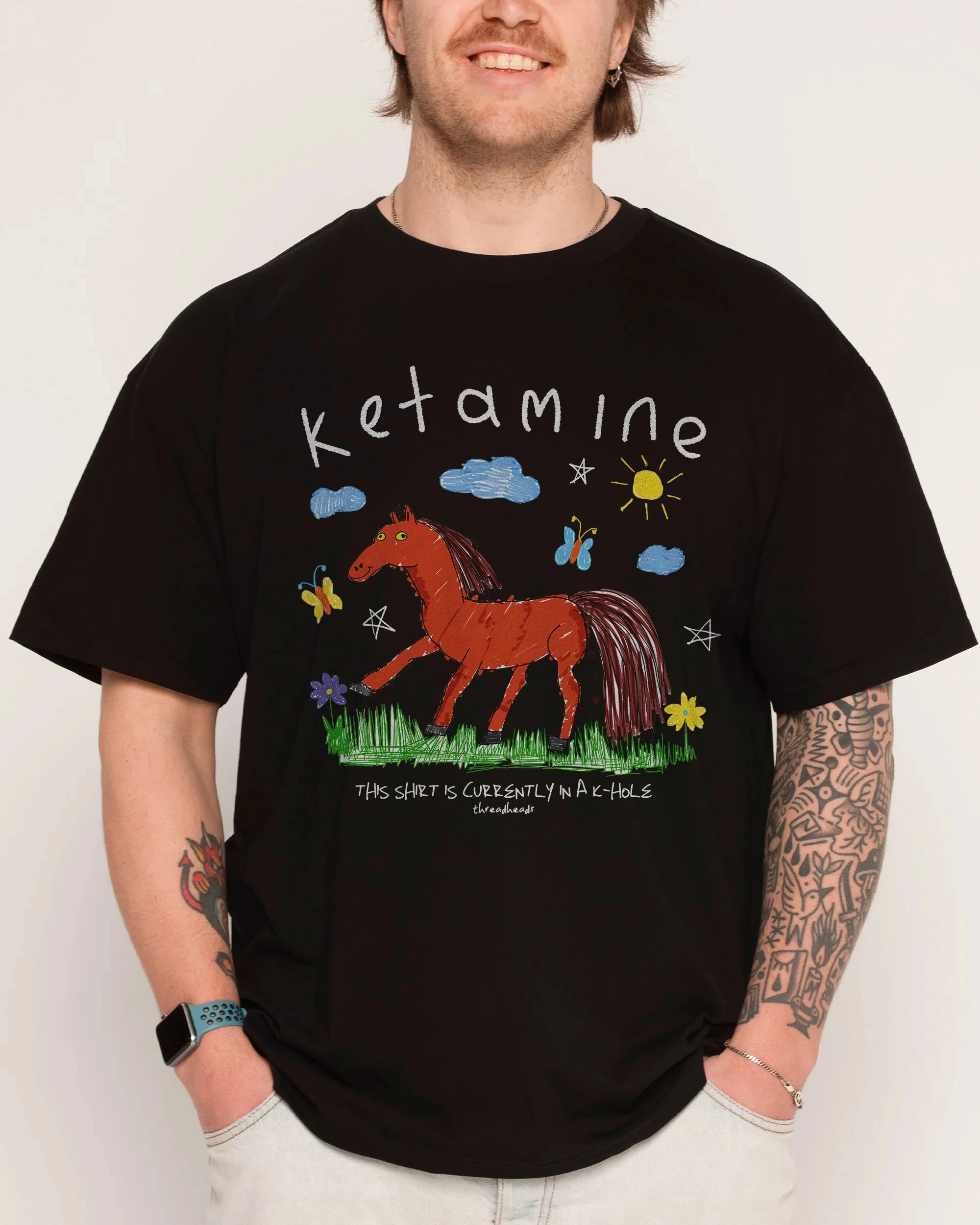 Image of Ketamine Sommer Trendiges Casual T-Shirt Luxusmarke Top für Herren und Damen