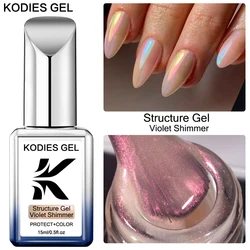 KODIES GEL Chrome Rubber Base Gel Nail Polish Vernis Semi Permanent UV Pearl Shine Aurora Color Nails Art Gel Varnish Primer Lak