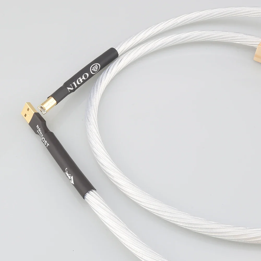 high quality 2 Silver-Plate USB 2.0 Version A-B Cable Computer DAC Decoder Data Cable Sound card cable - Image 3