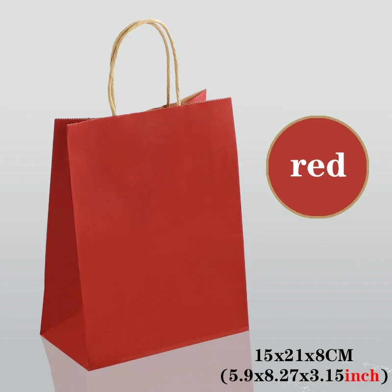 10/30/50 Stuks Vakantie Feestcadeau Tas Met Handvat Sieraden Boodschappentas Thanksgiving Valentijnsdag Huwelijkscadeau Gekleurde Papieren Zak