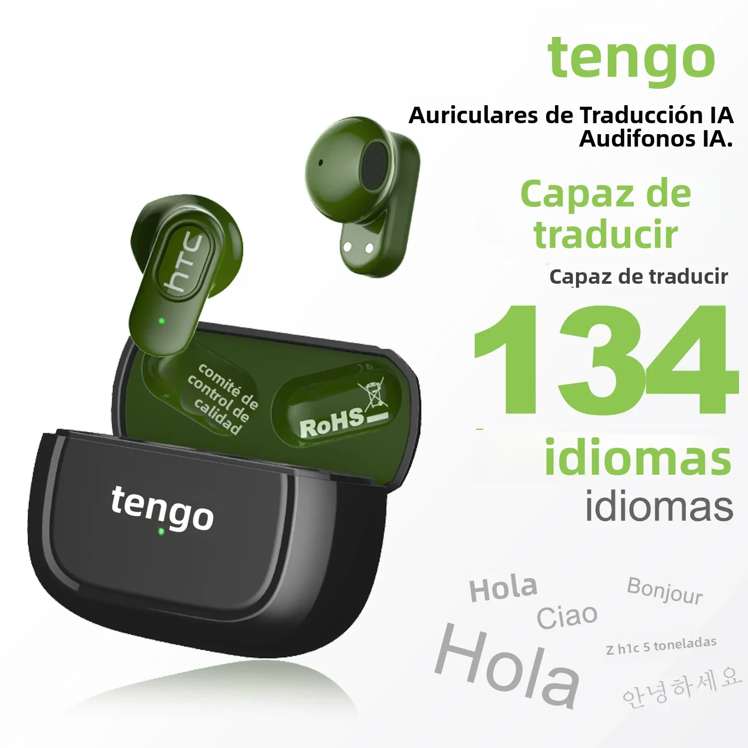 auriculares traductores con iaauriculares bluetooth htc ne51 tws intraaurales deportivos inalambricos de larga duracion con microfono ultraligeros