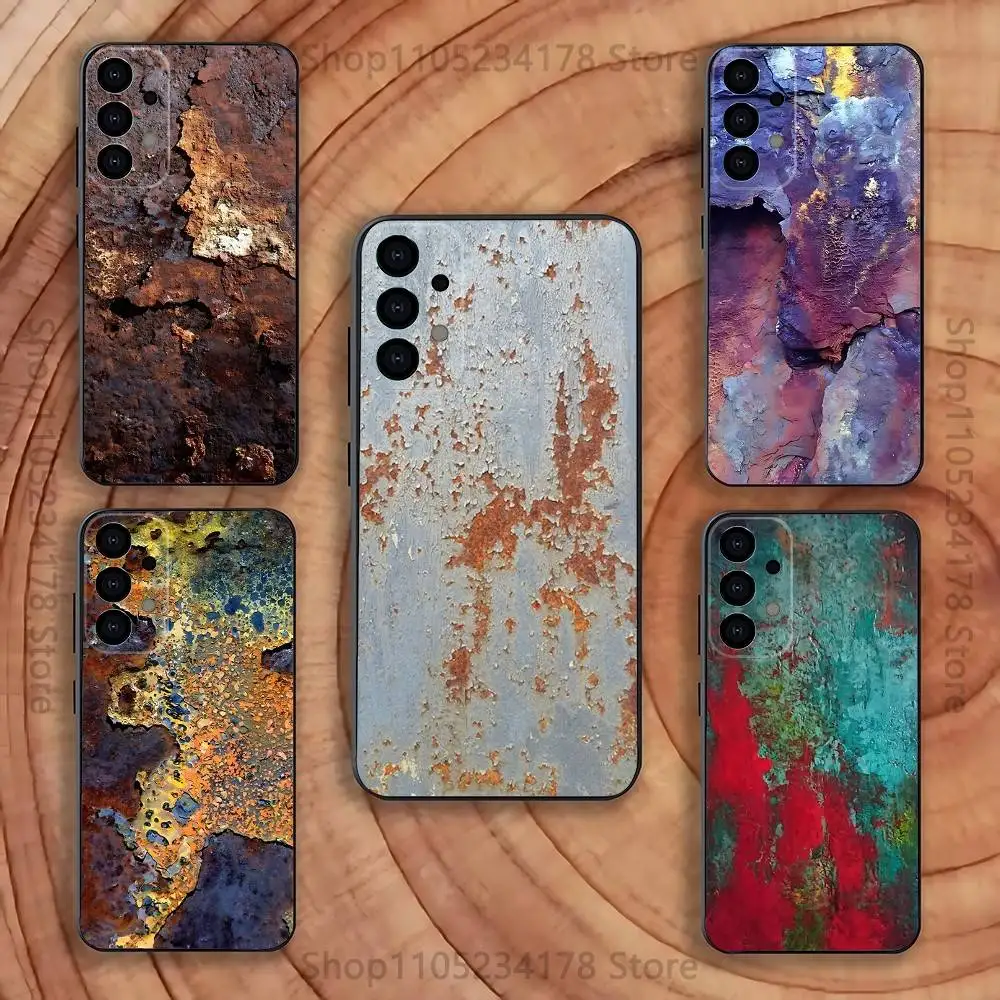 

Phone Case for Samsung S series s21 s22 s23 s24 s25 FE Plus Ultra Retro Industrial Style Rusty TPU Soft to Skin-friendly case