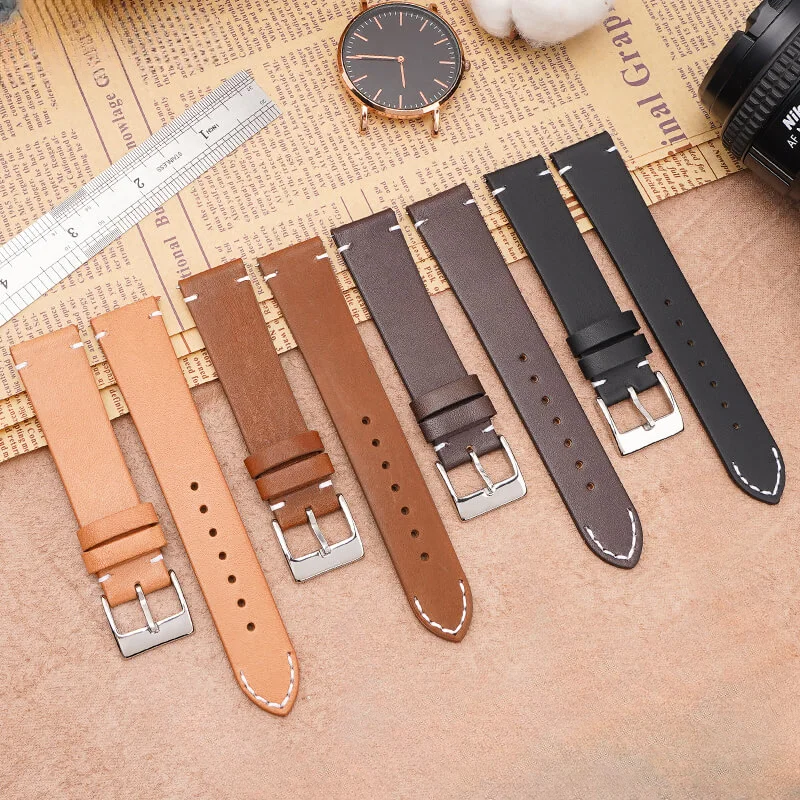 Для Longines Tissot Casio кожаный быстросъемный ремешок из воловьей кожи для мужчин и женщин 16, 18, 20, 22 мм, оригинальные сменные ремешки для часов