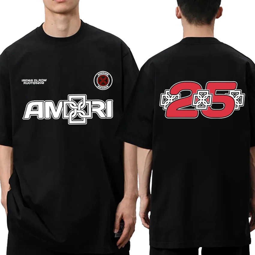 

2025 Rapper Duki 5202 Double Sided printed T shirt Men Women vintage Hip Hop streetwear Unisex 100% Cotton short sleeve T-shirts