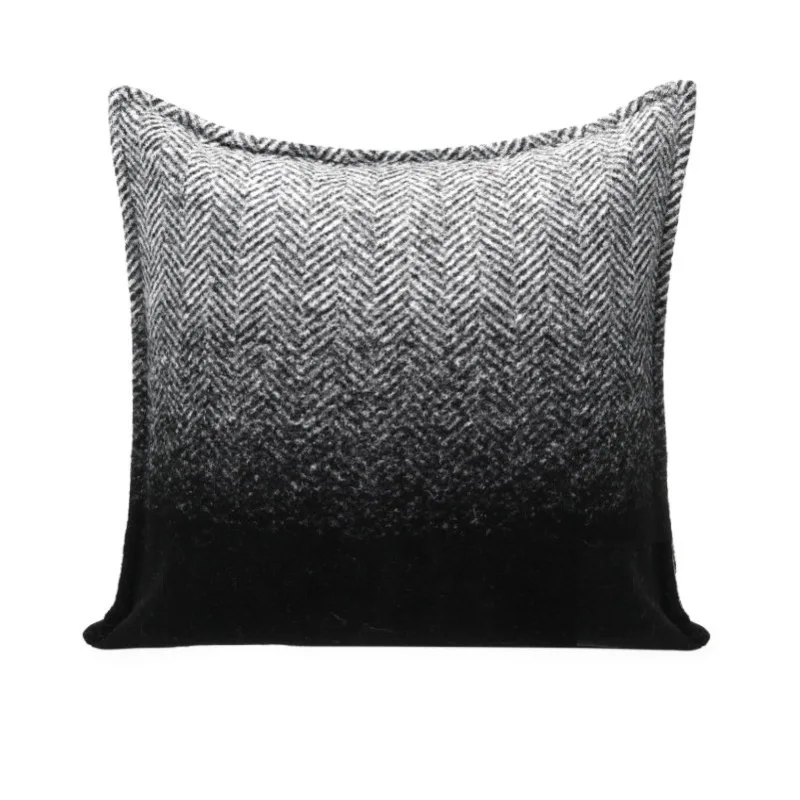 

Gray Black Herringbone Pillow Luxury Cushion Case Blend 50x50 Decorative Pillow Cover For Sofa Chair Home Decorationsns