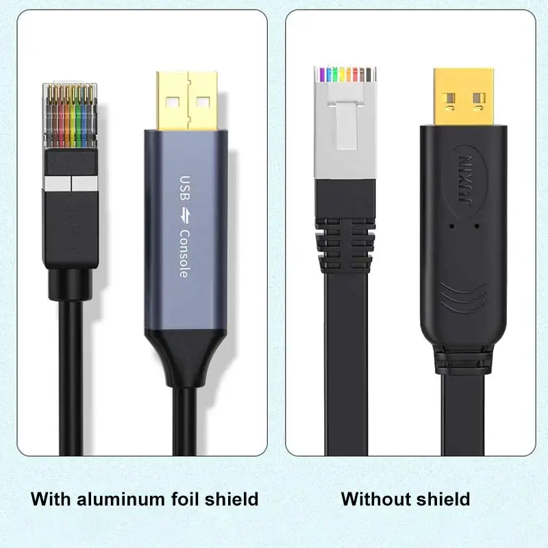 USB صناعي إلى وحدة التحكم تكوين كابل درع USB إلى RJ45 سيسكو تصحيح الأخطاء H3C التبديل الأصلي FTDI232 المنفذ التسلسلي رقاقة