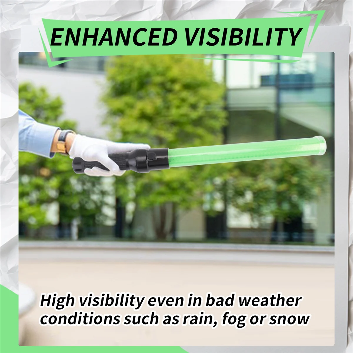 

AA98 4 упаковки, 54 см, светодиодная палочка для управления движением, безопасная световая палочка с 2 мигающими режимами, воздушная маршарирующая сигнальная палочка