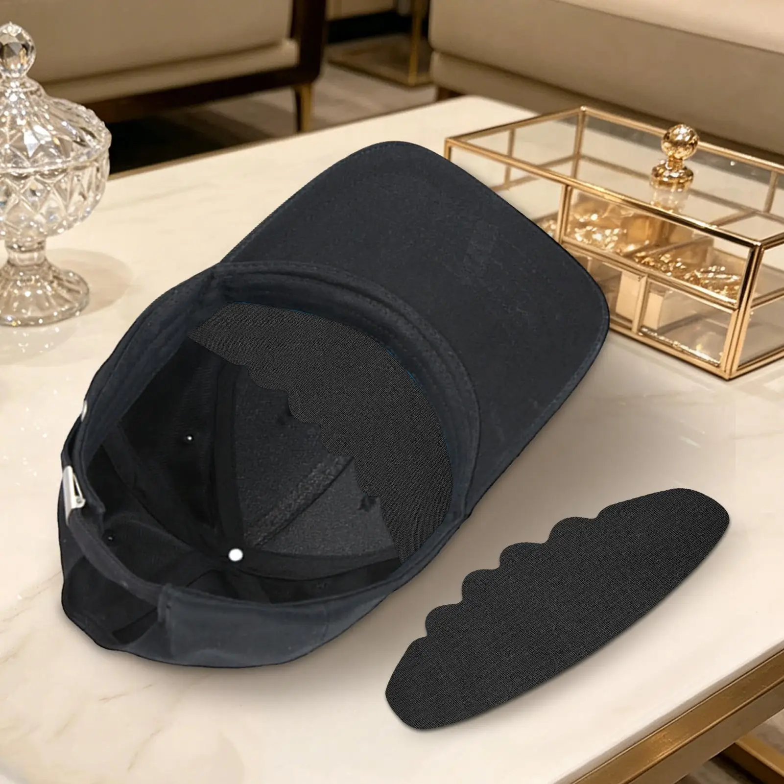 Hat Liners Sweat Protection 10 Piece Self-Adhesive Large Golf Hat Sweat Guard For Helmet Commuting Travel Hiking Camping Beach