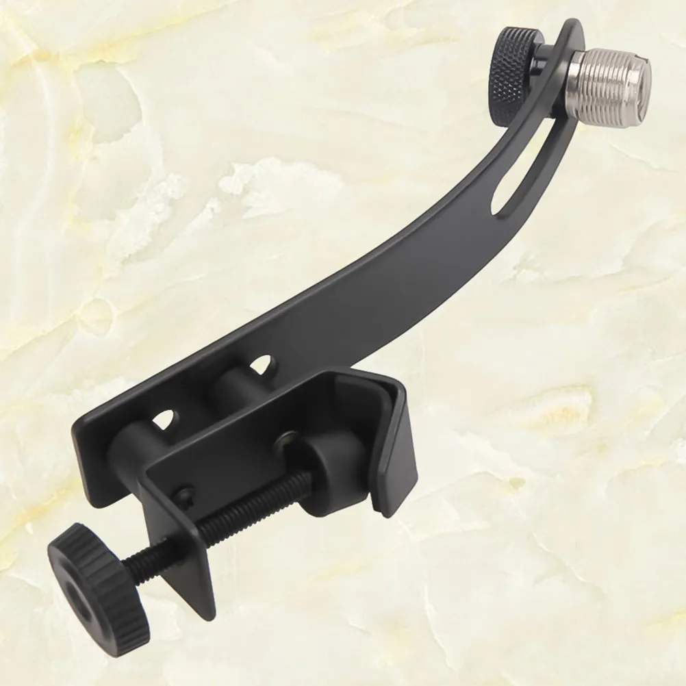 1Pcs Drum Microphone Clip Metal Shockproof Adjustable Mic Rim Mount Holder Universal Musical Instrument Tool Black