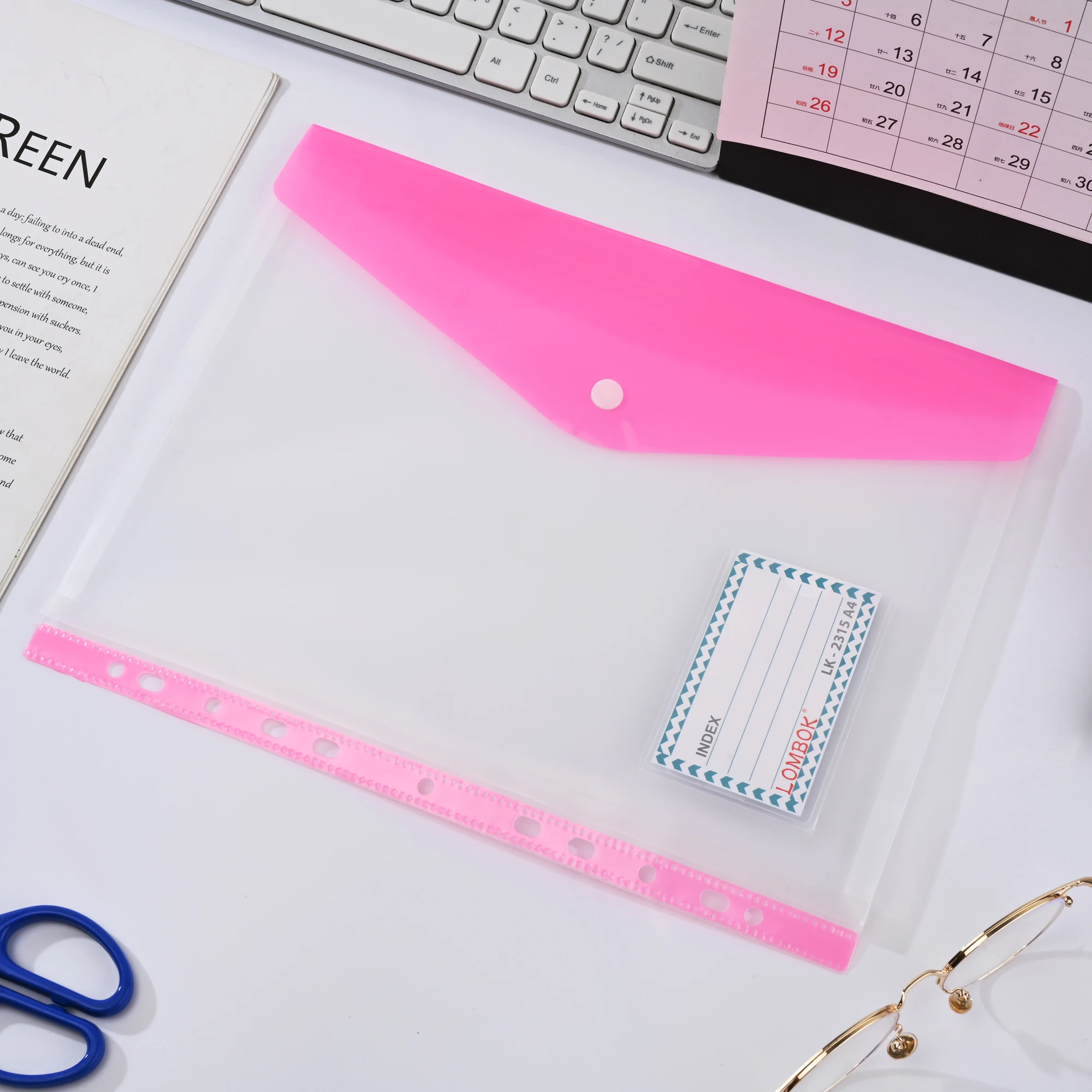 Pvc A4 Size Plastic File Folders Wallets Students Test Papers Storage Document Files Envelope Bags For School Office Supplies