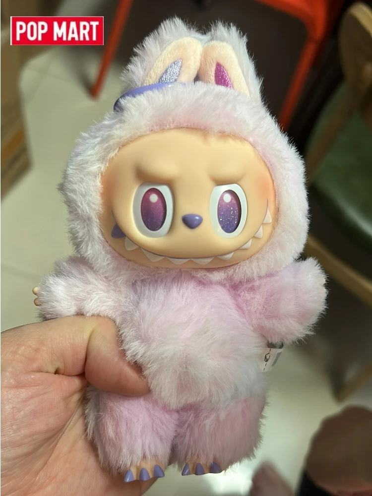 حقيقية Popmart Labubu الجبهة عالية الطاقة الفينيل دمية صندوق أعمى قلادة فتاة هدية عيد الميلاد