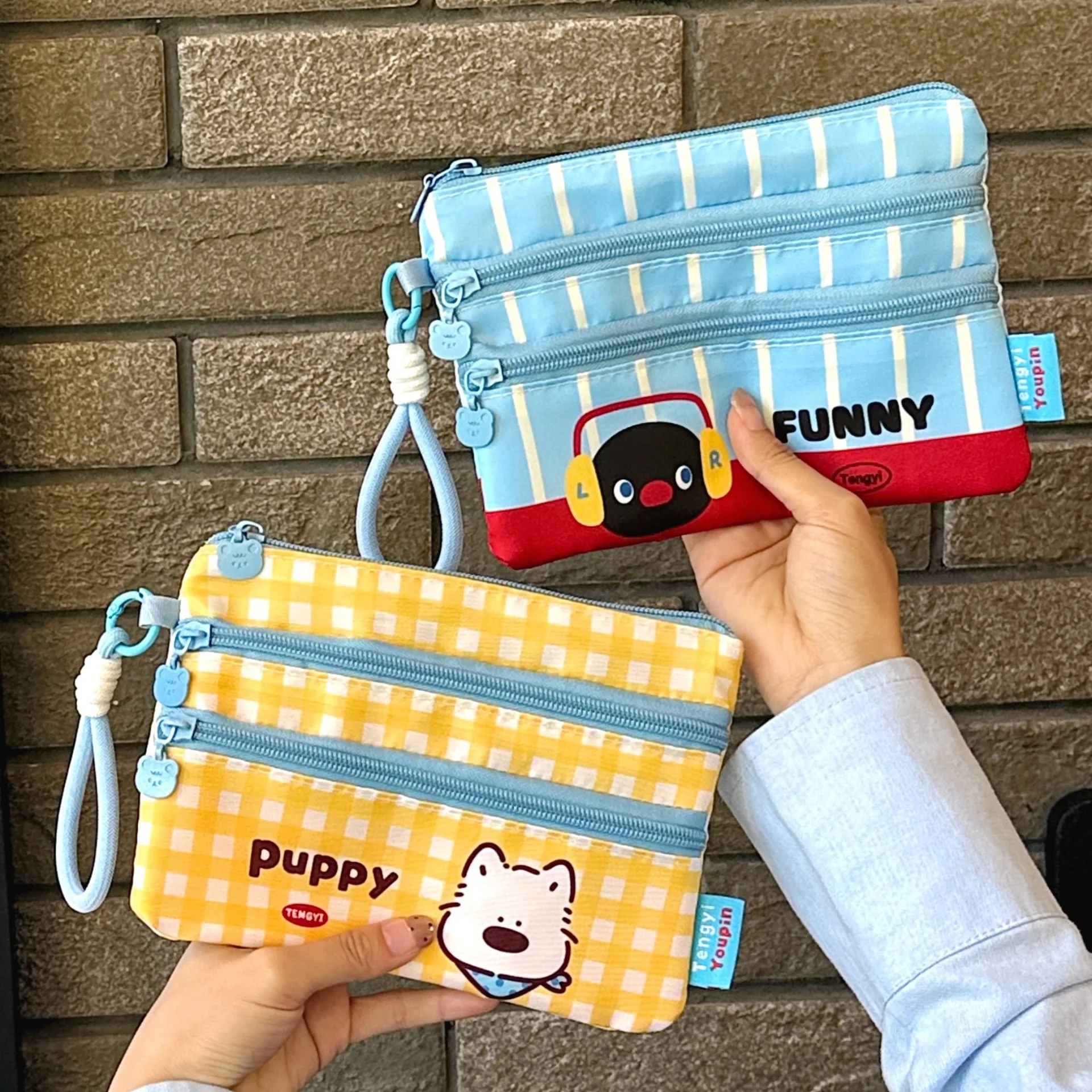 Cute Cartoon Three-Layer Passport Bag, Multifunctional Document Storage, Travel Card Bag, Portable Small Bag view 3