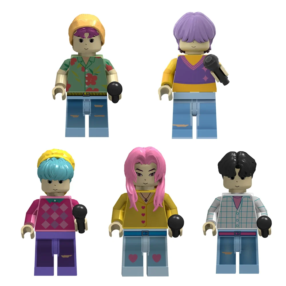 Nouveau Kpop chasseurs de démons Mini figurine blocs de construction jouet périphériques bureau décoration Collection figurines jouet cadeau de noël