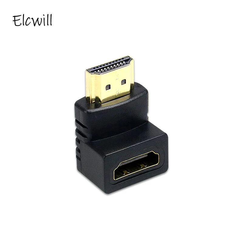 HDMI-compatibleI wtyk męski do HDMI-kompatybilny Adapter żeński 90 stopni 270 stopni kąt z wejściem HDMI Extender konwerter dla HDTV