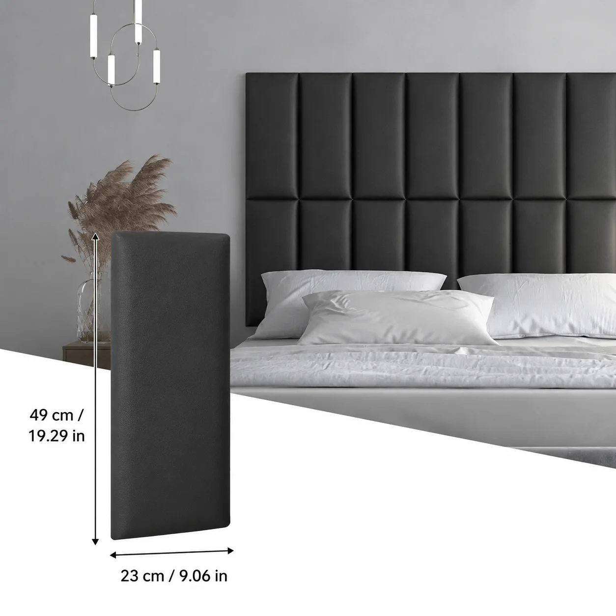 1/2PCS Self Adhesive Upholstered Wall Panel Headboard Peel Stick Soft Cushion Anti-collision 3D Wall Sticker DIY Bedroom Decor