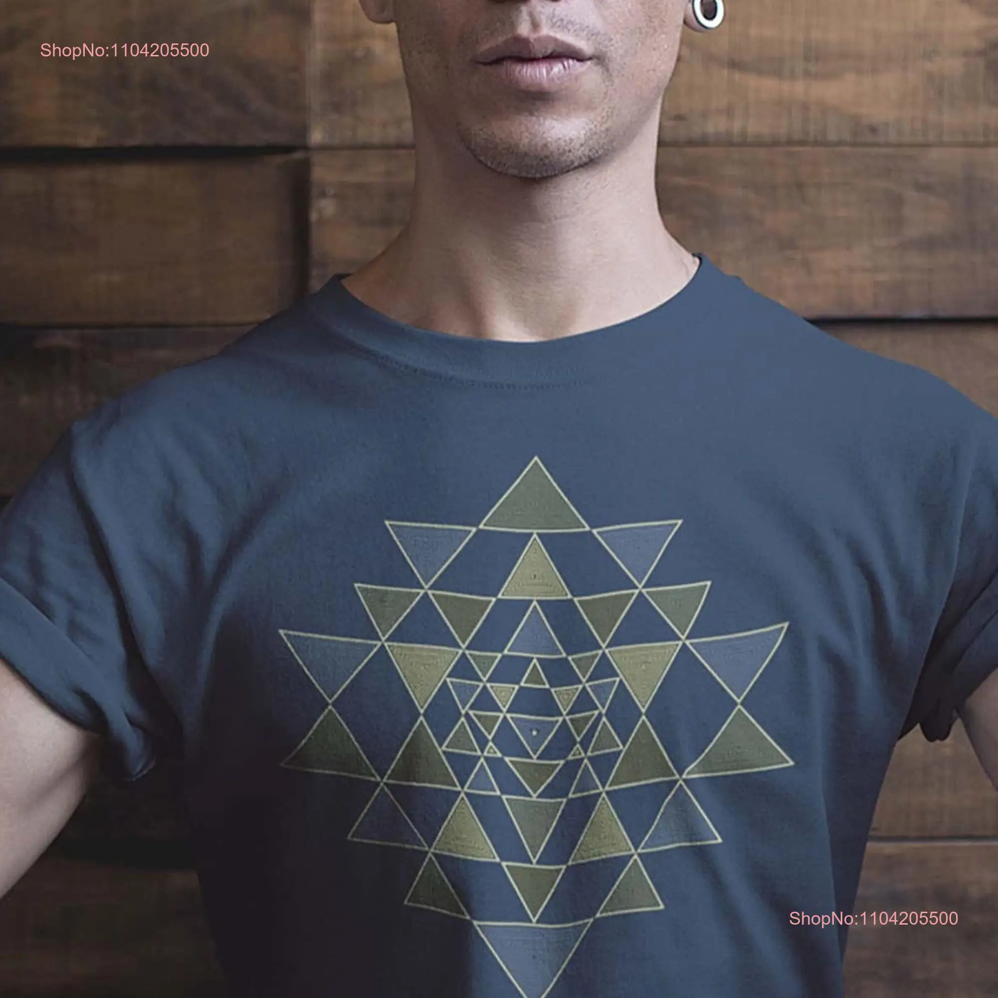 Shri Yantra Men T Shirt Made to order Choice of Colours long or short sleeves