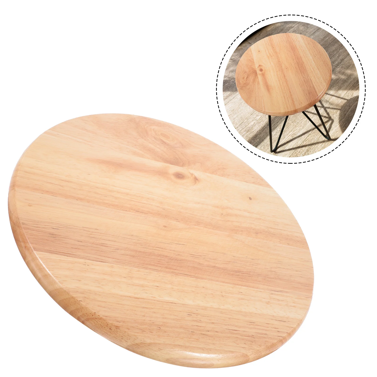 

Round Stool Seat Replacement Solid Wood Cover Easy Clean Home Chair Wooden Seating Part Stool Chair Wood Seat Canteen Supply