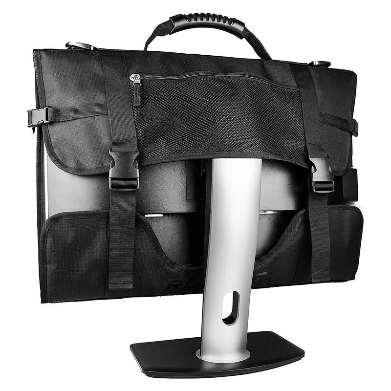 Monitor Carrying Case Protective Monitor Carrying Case Computer Carrying Bag With Multiple Pockets For 20-24in Monitors Screens