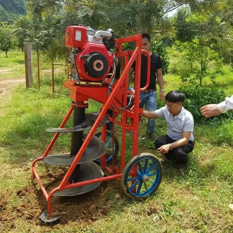 【Best-selling】 2500mm Depth Soil Earth Auger Torque Earth Drill With Wheels