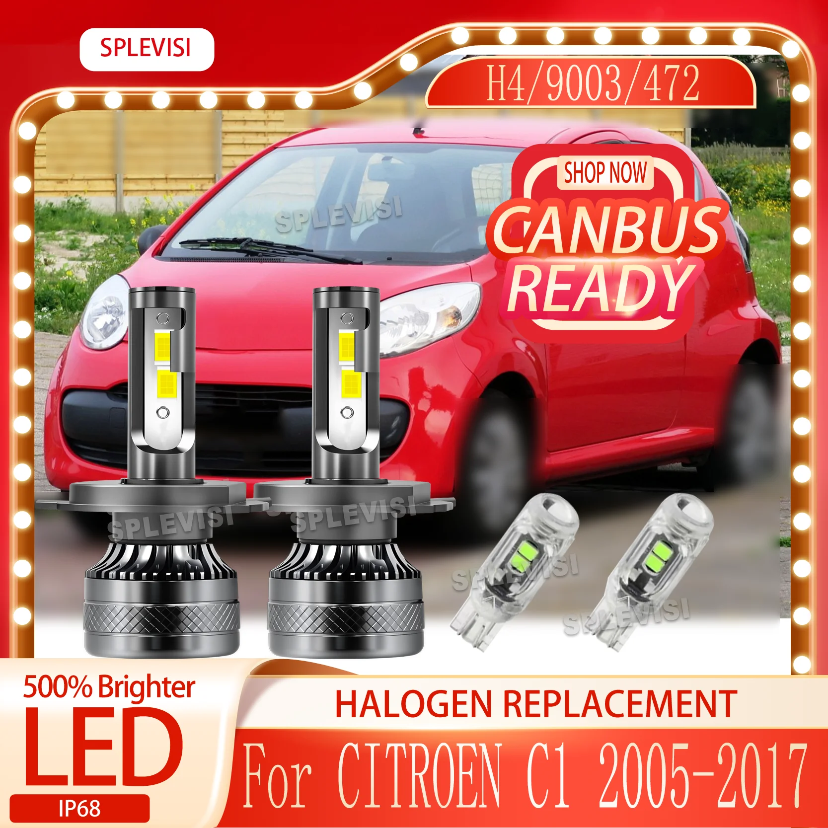 

Enjoy a crisp, white 6000K light output LED Bulb durability FOR CITROEN C1 2005 2006 2007 2008 2009 2010 2011 2012 2013-2017