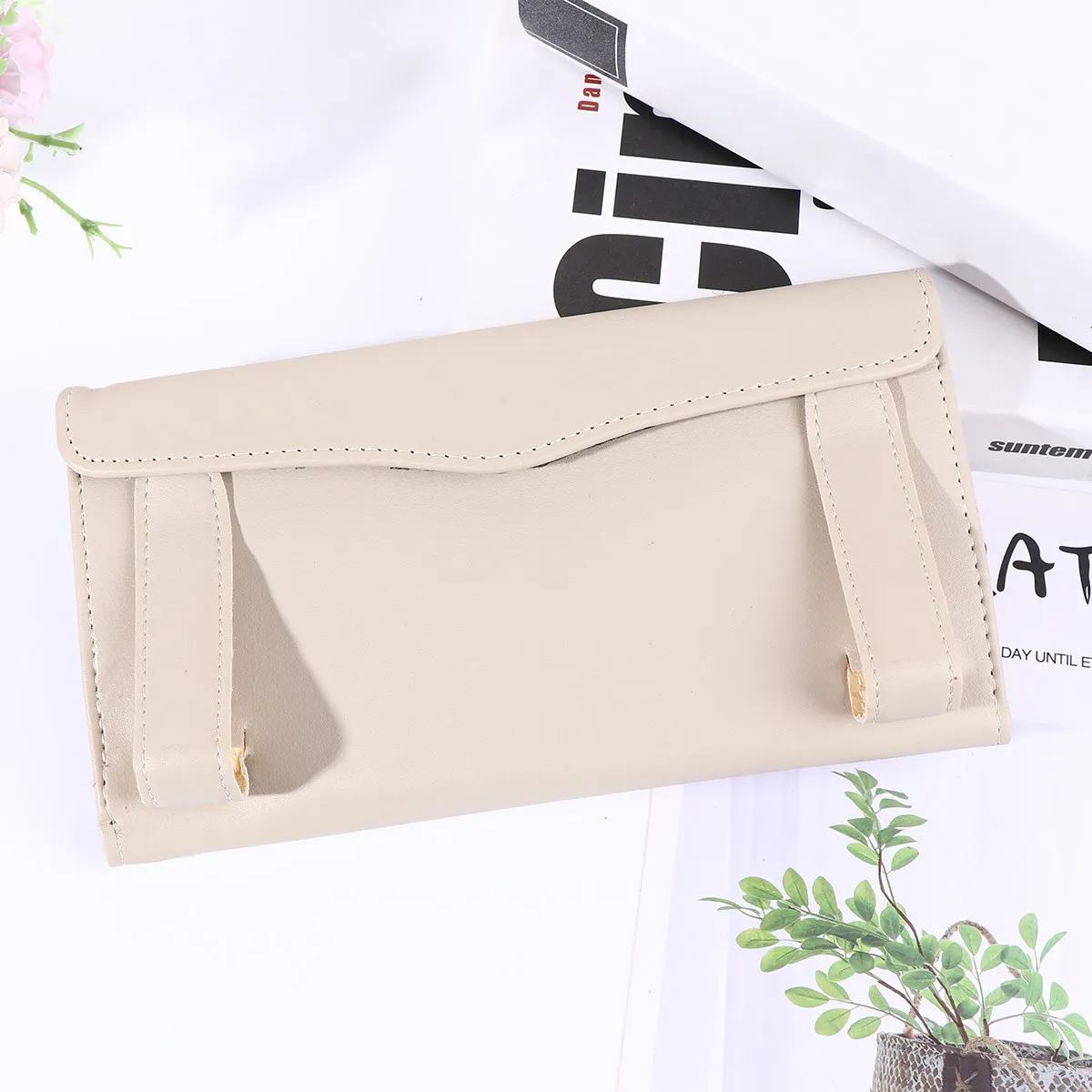 

Подвесной держатель для салфеток в автомобиль, матовый чехол из ПУ для салфеток, органайзер для автомобиля на солнцезащитный козырек, подголовник, подлокотник, приборную панель, бежевый