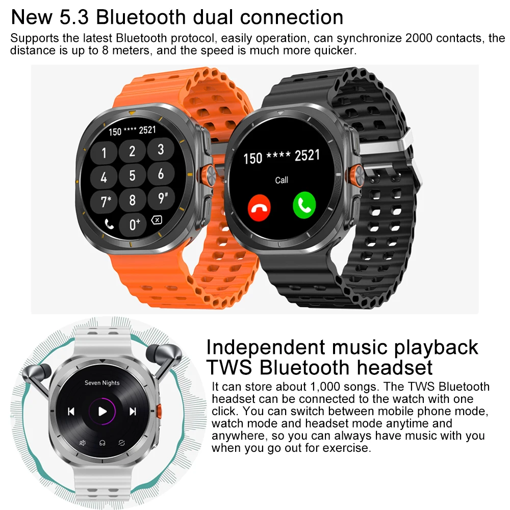 

Часы Samrt 2025 года, 4G, музыка TWS BlueTooth, GPS-компас, NFC, уличные умные часы, спортивные AMOLED для мужчин, часы huawei