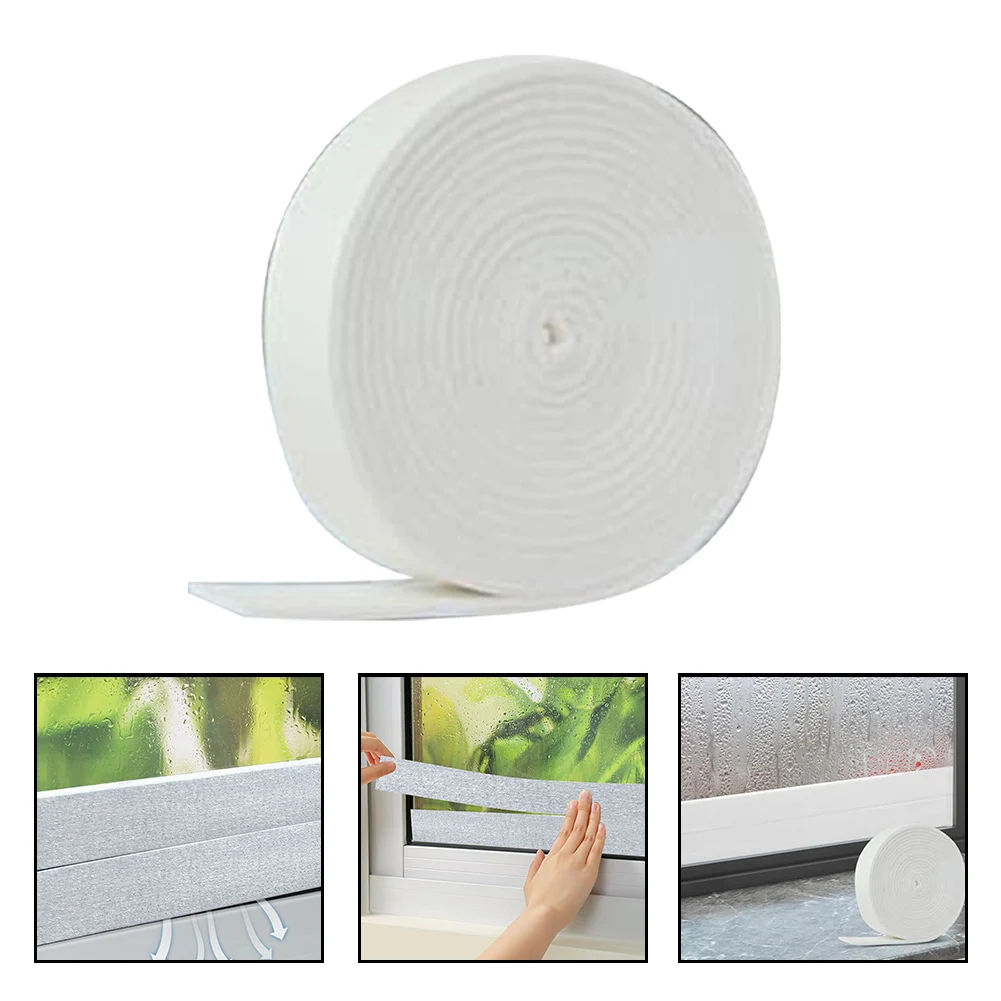 2/4Pcs 2Meter Window Anti-condensation Strips Window Water Absorption Strip Self-Adhesive Absorber Suction Strips Felt Tape