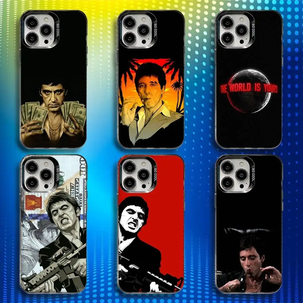 

Film S-Scarface M-Montana Phone Case For iPhone 17,16,15,14,13,12,X,8,Pro,Max,Plus,E,SE4,Air,Mini IMD Matte Black
