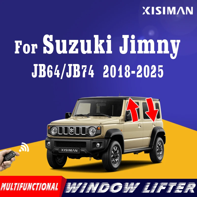 

Для Suzuki Jimny JB64/JB74 автомобильный интеллектуальный электрический стеклоподъемник с дистанционным управлением, автомобильный стеклоподъемник, закрытие и открытие окна