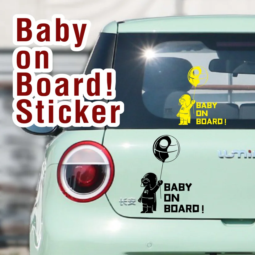 رائد الفضاء الطفل على متن الإبداعية سيارة ملصق نمط السيارات الوفير الملحقات الخارجية شارات الفينيل