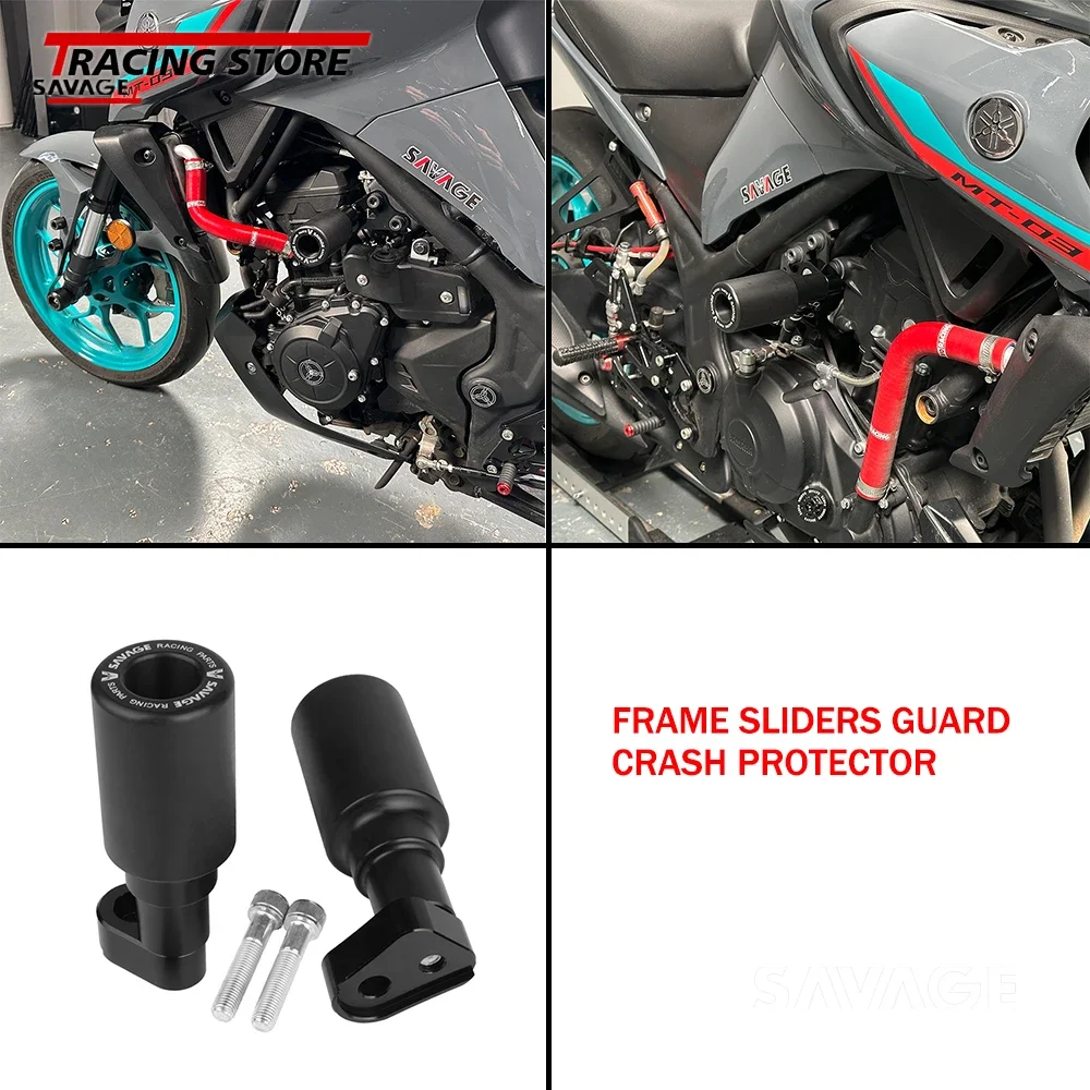 For YAMAHA MT-25 MT-03 Frame Sliders Wheel Axle Spindle Swingarm Fender Mudguard Fork Spools Sliders Crash Protector MT25 MT03