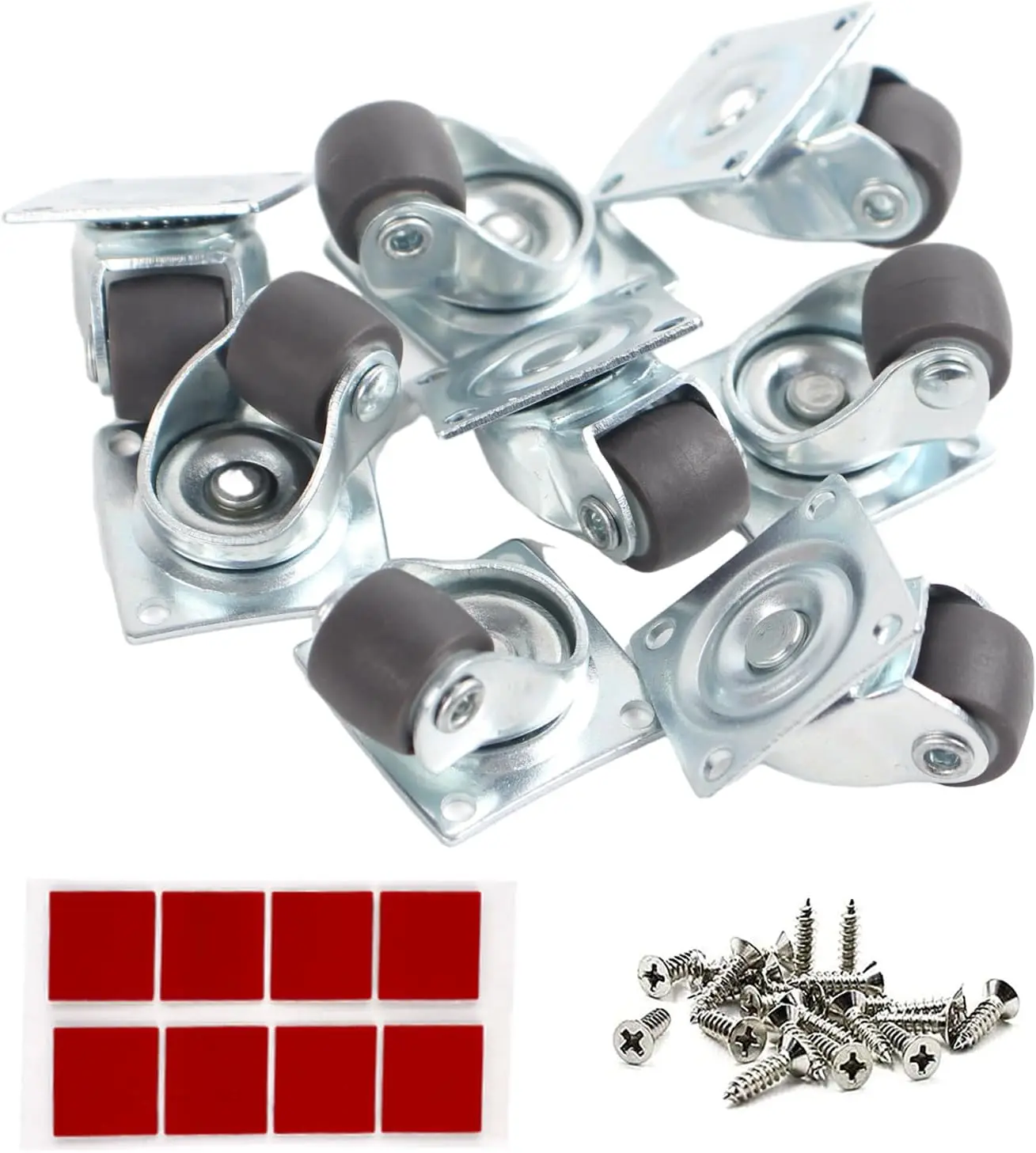 mini-ruedas-giratorias-de-goma-de-05'-juego-de-8-giratorias-de-perfil-bajo-sin-ruido-para-muebles-armarios-y-electrodomesticos