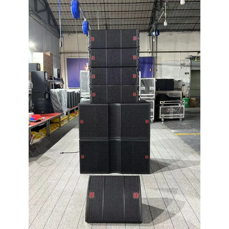 Dual 10 Inch Passive Line Array Speaker, Stable Sound System for Indoor and Outdoor Live Shows