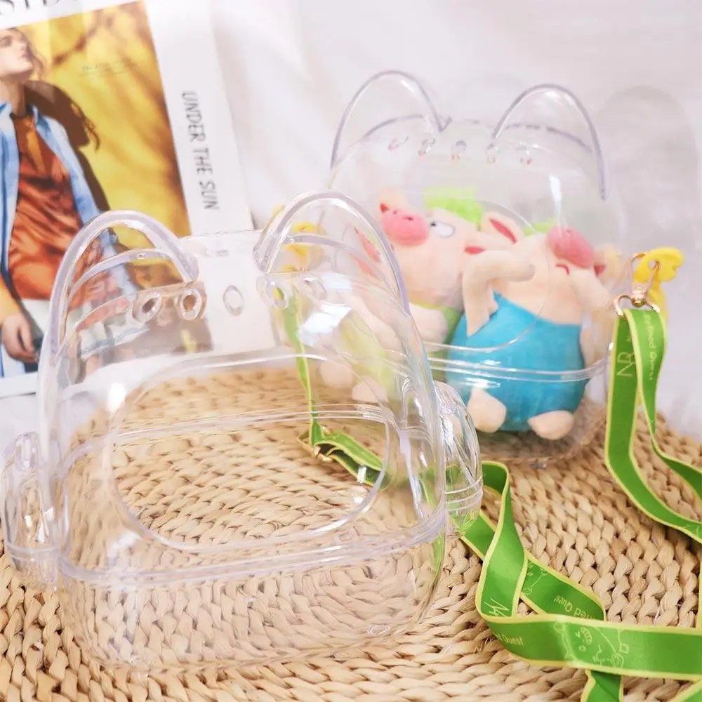 

Waterproof Dolls Display Bag Multifunctional Big Capacity Itabag Shoulder Bag Kawaii Creative Transparent Itabag Shoulder Bag