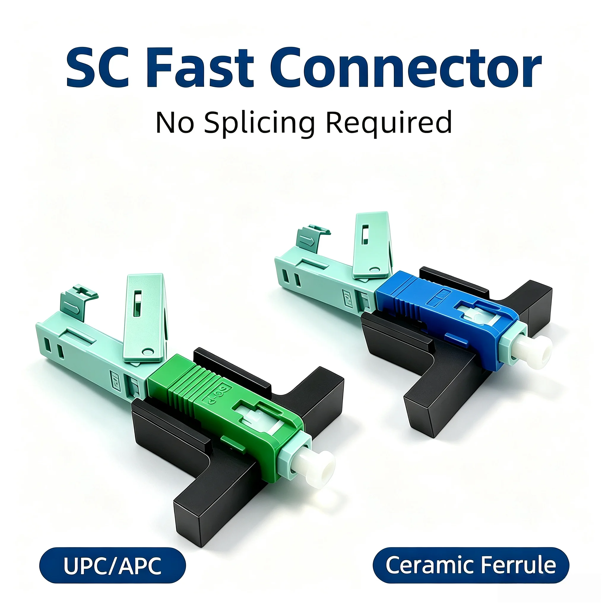SUMMITEK SC APC UPC 10/50/100PCS FTTH Optical Fibre Quick Connector SC FTTH Fiber Optic Fast Connector Embedded High Quality SM