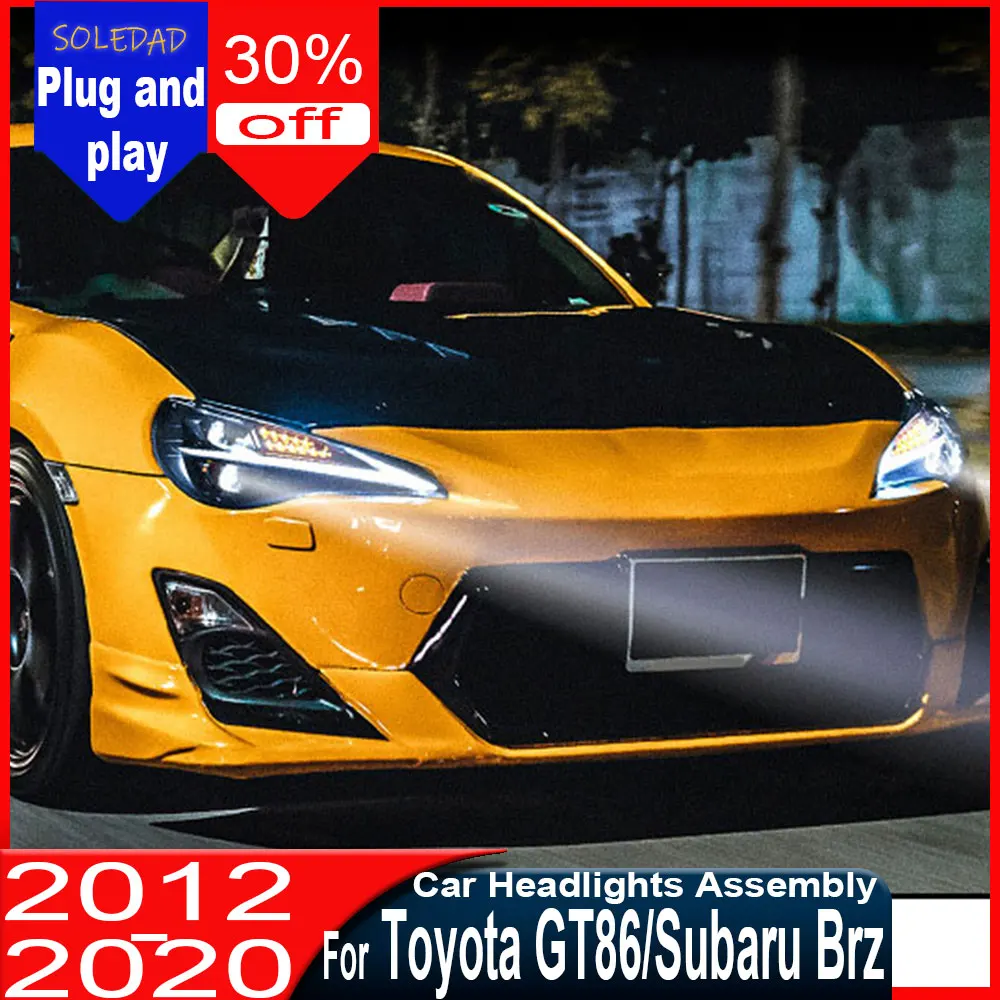 Car Headlight Assembly For Toyota GT86 2012-2020 for FT86 BRZ 2013-2020 LED Head Lamp Car Tuning Light Parts