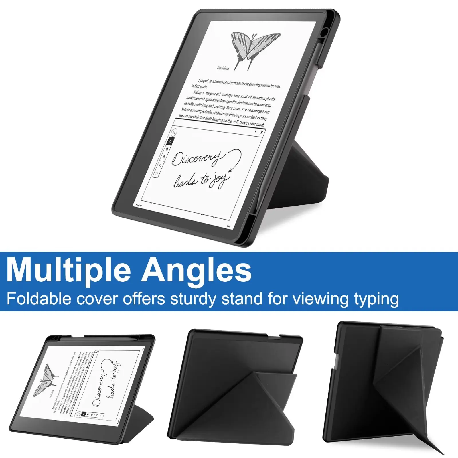 Leather Case For Kindle Scribe 1st Generation 2024/2022 Release 10.2 Inch TPU Transformers Pencil Slot