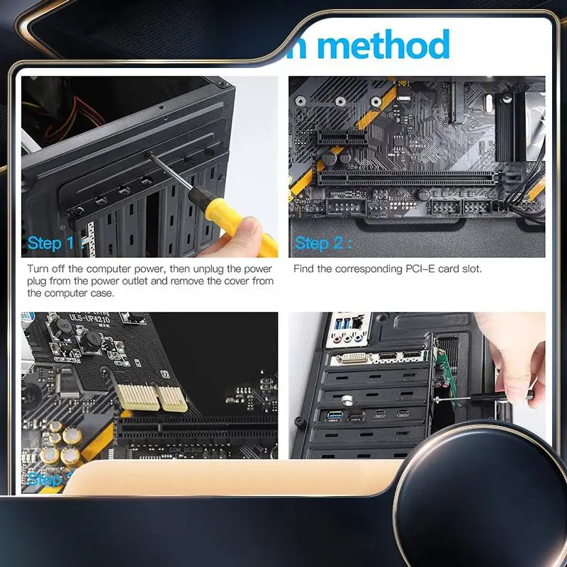 

4 Ports PCIE To USB 3.0 Expansion Card PCI Express Adapter Card For Desktop PC , Support Windowsxp/7/8/10-N34R