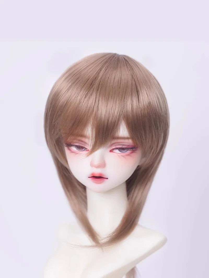 BJD doll wig is suitable for 1/6 1/4 1/3 size male short hair soft silk Wolf tail doll accessories