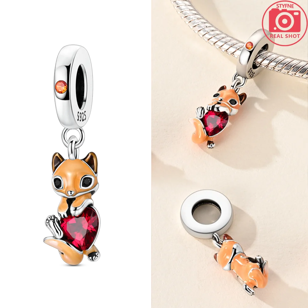 Compass Bear Owl Dress Camera Original Charms Silver Plated Beads Fit Bracelets Bag Keychain Charms DIY Women Gift Accessory view 5