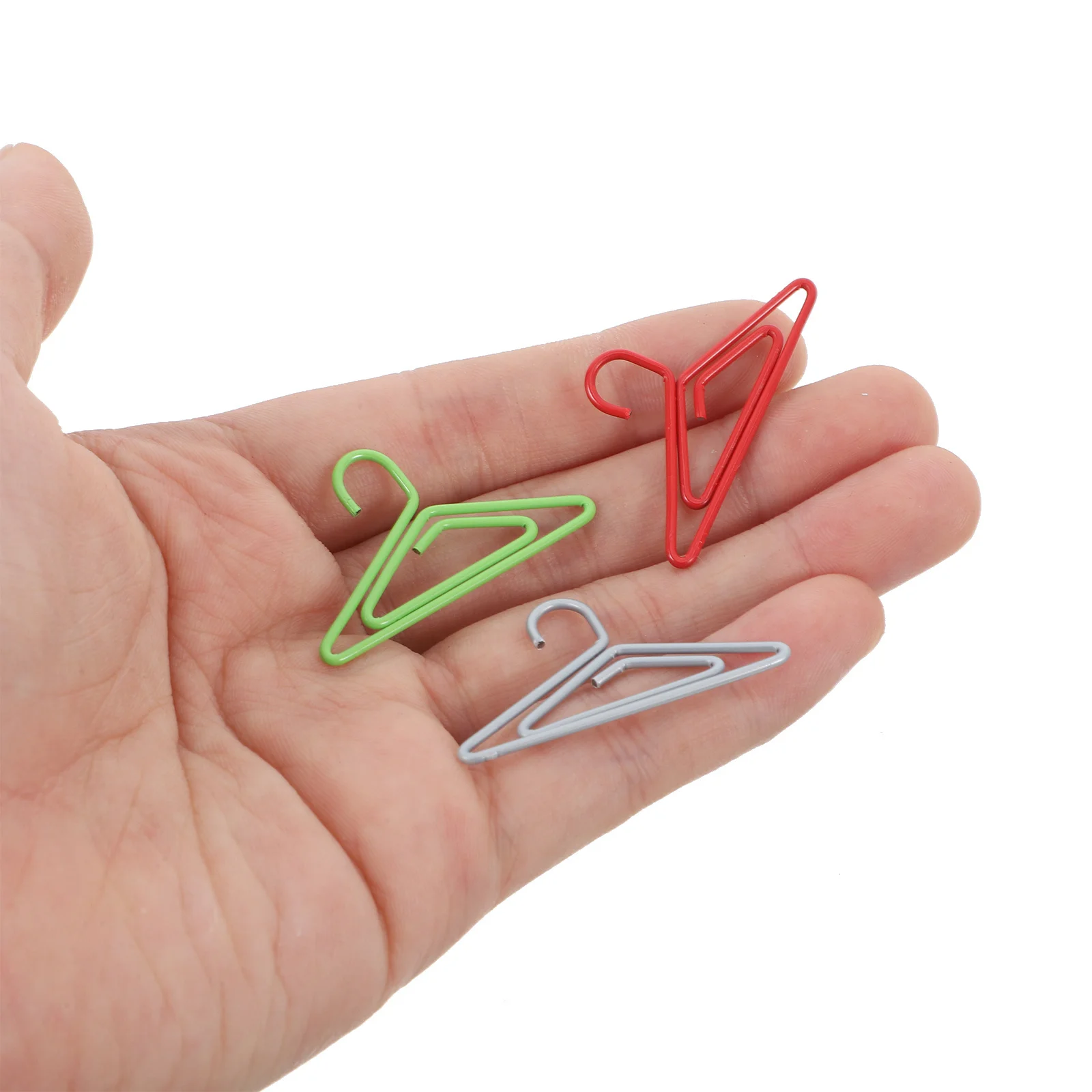 50Pcs Creative Drop Shape Metal Paper Clips Colorful Random Design Strong Hold Bookmarks for Documents Photos Sorting Clips