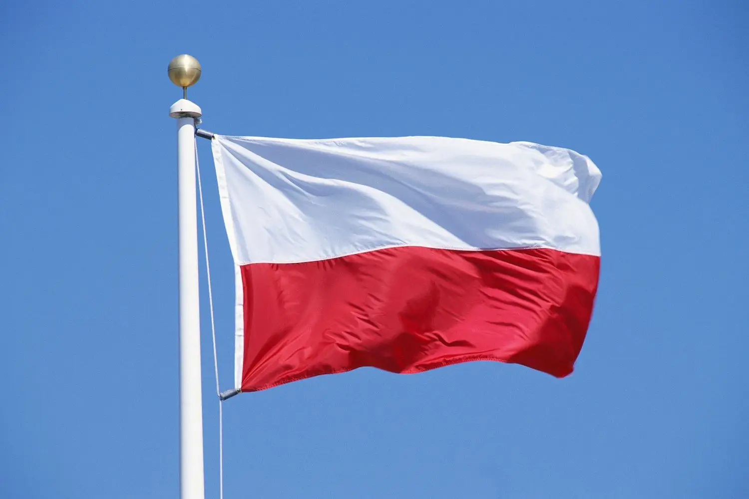 90x150cm Wiszące biało-czerwone flagi poliestrowe, odporne na blaknięcie UV