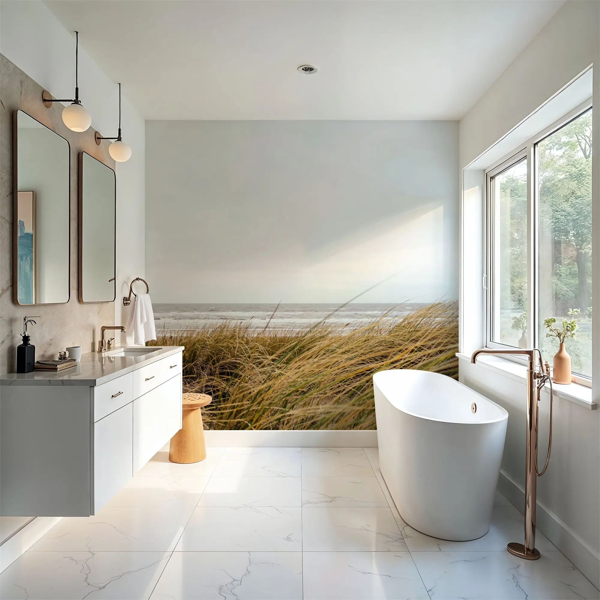 Fall Beach Made to Measure Mural Wallpaper for Bedroom