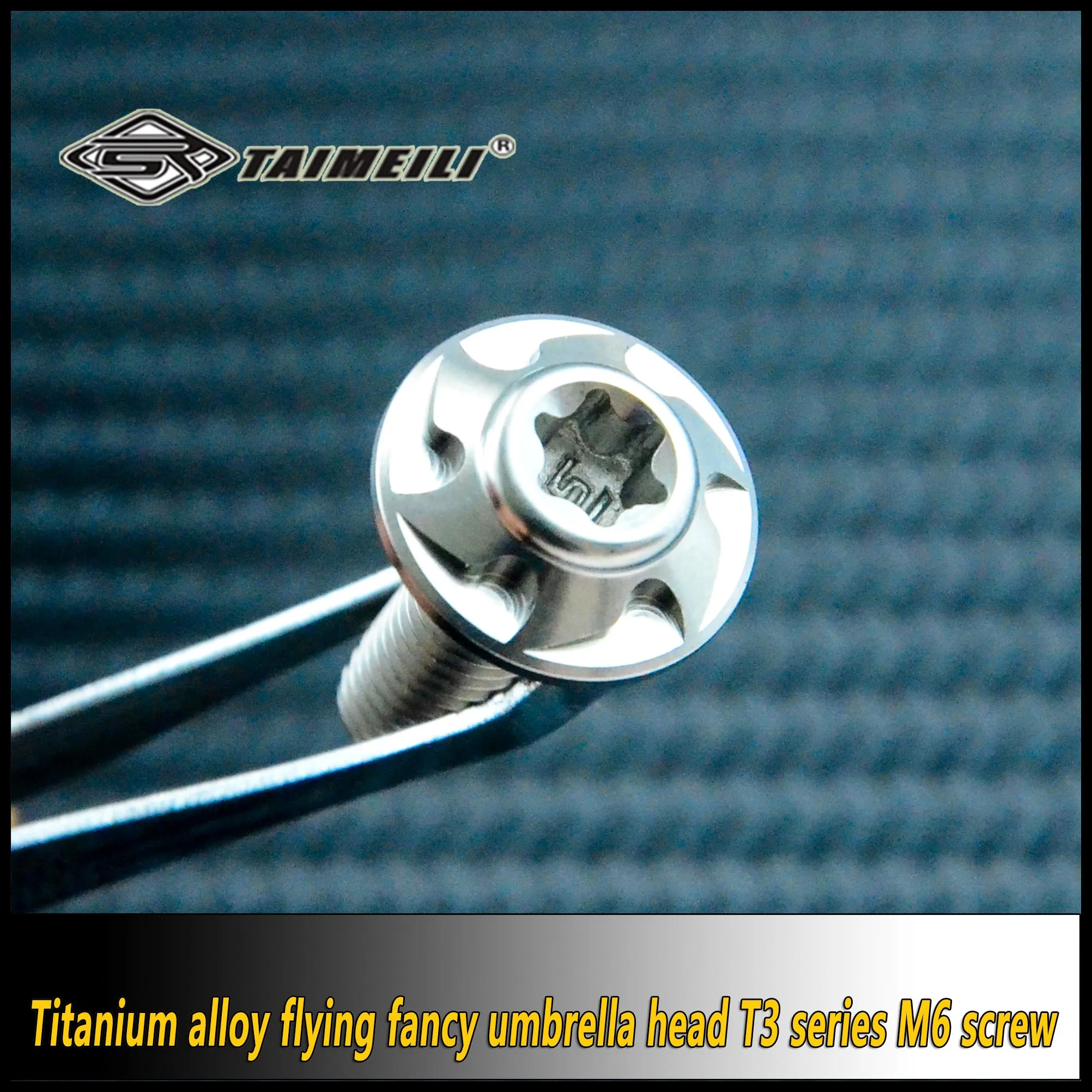 TAIMEILI 1pcsTitanium alloy flying fancy umbrella head screw M6 series locomotive housing modification screw