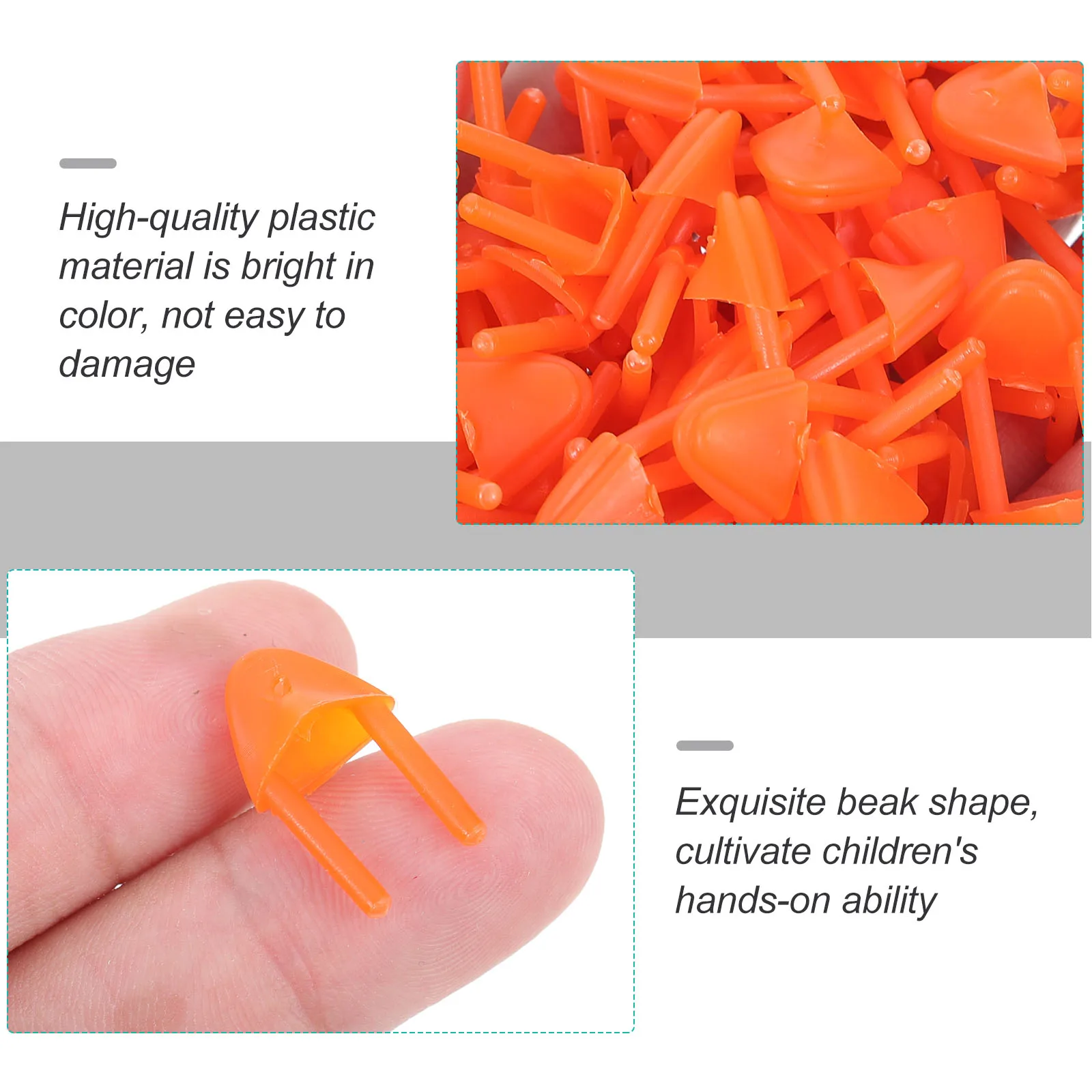 100 pezzi bocca di plastica per giocattolo animale becco artigianale in plastica accessori per bocca fai da te per progetti di neve in schiuma giocattolo animale stampo per sapone