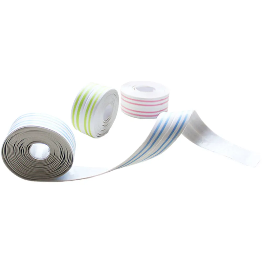 

3 Rolls Flexible PVC Caulking Tape Self Adhesive Sealing Strip for Toilet Bottom Shower Tub Sealant Bathroom Repair Gap Filler