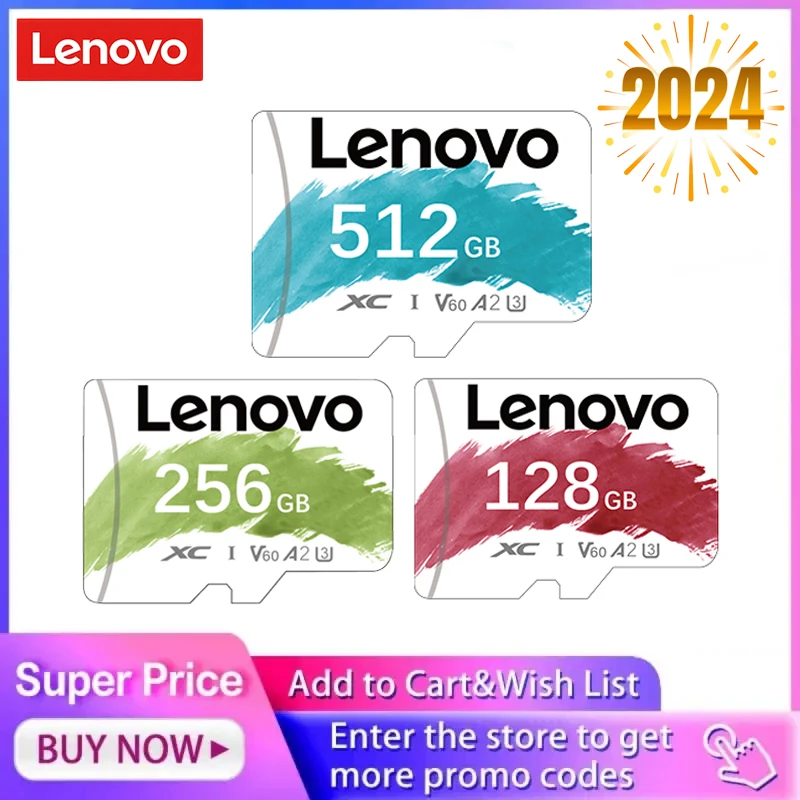 Original Lenovo 2TB Micro TF SD Card 1TB Memory Card 128GB 256GB 512GB Mini Memory Card Class 10 For Nintendo Switch 2024 NEW