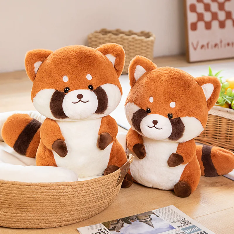 New 35cm Kawaii Plush Raccoon Plush Toys Lovely Raccoon Pillow Stuffed Soft Animal Cushion Nice Birthday Christmas Gift For Girl