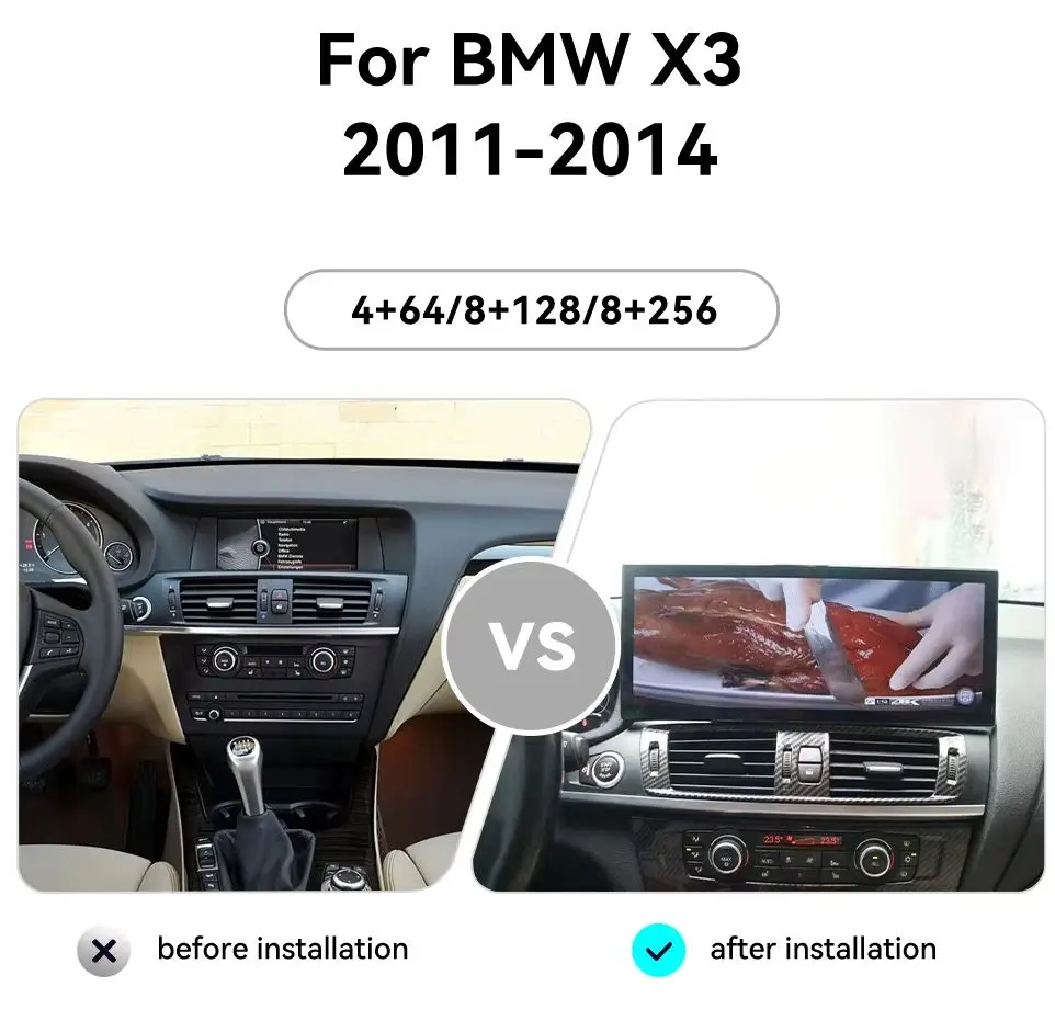 

Android Auto 15.8 Inch HD Screen Wireless Carplay For BMW X3 2011-2014 Car Multimedia Player GPS Navigation Radio Tape Recorder